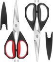 LIVINGO Keukenschaar, 2 Pack 9.25" Utility Alle Doel Kippenschaar Heavy Duty Vaatwasser Veilig, Kom uit elkaar Sharp RVS koken voedselschaar voor het snijden van vlees, kip, groente, vis