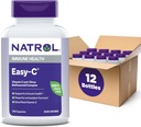 Natrol Easy-C Supports Immune Health with Vitamin C and Bioflavonoids, Bios Vegi Capsules, 500 mg, 120 Count (Pack of 12)