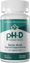 pH-D Feminine Health Support - 600 mg Boric Acid Suppositories - Woman Owned - for Vaginal Odor Use - 12 Count