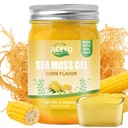 (12 OZ) Ierse Zee Mos Gel Biologische Raw Vegan Corn Flavored Natural Seamoss Supplement 102 Vitaminen en mineralen Wild Geoogste Non-GMO Immune Defense Booster Thyroid Digestieve Ondersteuning