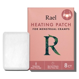 Rael Herbal Verwarming Patches, Periode Krampen Relief, Warmtetherapie, Ultra Thin Design, Onderweg Grootte, voor alle huidtypes (8 Tellen)