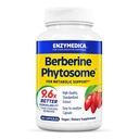 Enzymedica, Berberine Phytosome, 9.6X Betere biologische beschikbaarheid, High Potency Natural Vegan Dietary Supplement voor Metabole Ondersteuning, 60 capsules