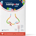Nampons Kids Neusbloeding Stoppers - 6 Makkelijk te gebruiken Neusbloeding Stopper Plugs Kit voor kinderen. Vertrouwd door kinderartsen. Hypoallergene stolling agent stopt neusbloedingen snel op contact. Veilig en pijnvrij