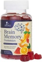 Hersensupplementen Gummies for Memory, Focus, Concentration - Brain Gummy Vitamin Plus Nootropics, Fosfatidylserine, B6 & B12, Cafeine Free Nootropic, Clarity Support Supplement - 60 Gummies
