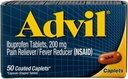 Advil Pain Reliver/Fever Reducer 200 mg Coated Tablets 50 ea (Pack of 6)