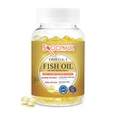 Lepelige Mini Omega 3 Visolie, iFOS Gecertificeerd, 1290 mg Per Serving, 120 Softgels Parels, Kleine grootte Gemakkelijk om Capsules door te slikken, Gemaakt in de VS