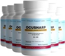 Ocusharp Vision Health Formula met Zeaxanthine, Luteïne, Blauwe bosbessen Exrtract, Eyebright & More - Eye Vitamin Supplement, 60 Capsules (6)