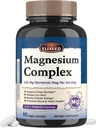 chelated Magnesium Complex Supplement 960mg Per Serving, 10 Forms, Magnesium Glycinate, Citrate, Malate, Taurate & More, Ondersteuning Slaap & energie, Hoge Absorptie, 90 Vegan Caps
