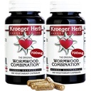 Kroeger Herb Wormwood Combinatie Vegetarische Capsules, 100 Tel - Verpakking van 2