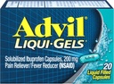 Advil Pain Reliver/Fever Reducer Liqui-Gels 200mg - 20 ct, Verpakking van 3