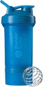 BlenderButtle Shaker Bottle met pil Organizer en opslag voor Protein Powder ProStak System, 22-Ounce, Cyaan