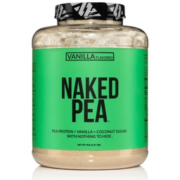 Naked Pea - Vanilla Pea Protein Isolate from North American Farms - 5lb Bulk, NSF Certified, Plant Based, Vegetarian & Vegan Protein Power, Easy to Digest, Non-GMO, Gluten Free, Lactose Free, Soy Free