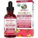 MaryRuth's Multivitamin with Iron for Toddlers for Ages 1-3 | USDA Organic | Immune Support | Bone Health | Growth & Development | Overall Wellness | Vegan | Non-GMO | Gluten Free | 1 Fl Oz