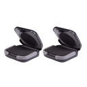 SOUNDLINK Gehoorhulp opslag geval Hard - Hoortoestellen dragen doos kleine houder voor CIC, ITC,niet voor BTE ABS zwart (2 stuks in 1 verpakking)