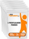 BulkSupplements.com L-Fenylalaninepoeder - Fenylalaninesupplement, L-Fenylalanine 500mg - Aminozurensupplement, Glutenvrij, 500mg per portie, 5kg (11 lbs) (verpakking van 5)