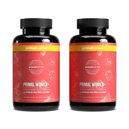 Primaire oogst Multivitamine voor vrouwen Vitamine A, Vitamine C, Vitamine D en E, Vitamine B12, B6, Biotine, Zink Supplementen, 60 Capsules (Womens 2 Pack)