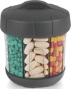 Mossime Extra grote pil Organisator met TPU Soft Lid, Gemakkelijk Open pil Dispenser Medicine Organizer, Een maand reizen vitamine supplement pil Box, 7 afdelingen Medicatie pil geval Container