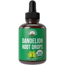 Dandelion Root Extract. USDA Biologische Vegan Veganistisch Veganistisch Vloeistof Tinctuur Dandelions Supplement voor Vrouwen en Mannen. Leaf Tonic voor Immune, Lever, Gut Health. Zero Sugar, Glutenvrije Supplementen Niet Capsules