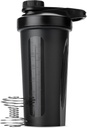 De heer Pen- Shaker flessen voor eiwitmixen met Twist Cap, 28 oz, Black Protein Shaker Fles met Wire Whisk Ball, Shaker Cup, Mixer Bottle