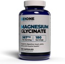 GenOne Magnesium Glycinate Capsules - Verbeterde absorptie voor bot- en geestelijke ondersteuning - Zacht op maag 567 mg per portie - 180 Tel.