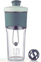 2nd Generation Shaker Bottle for Protein with Mixing Ball - Perfect voor workouts en Outdoor Use, 24-Ounces Whey Protein Shaker met heldere meting (zwartgroen)