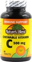 Kauwbare vitamine C. Grote proeverij lage suiker essentiële vitamine, bevordert niet tandbederf. 500 mg, 60 tabletten.