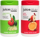 JuicePlus+ Fruit en groente Blend: voor Solid Nutritional Foundation - Boost Family's Health met 20 Fruit & Veggies Plus Plant Nutriënten - Voorverpakte 2 flessen (60 porties fruit, 60 van Veg)