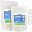 XPRS Nutra Gelatin Size 4 Separated Capsules - 100 Count Clear Small Empty Capsules Separated in Bags - DIY Fillable Pill Caps - Size 4 Gel Do-It-Yourself Vitamin and Supplement Filling