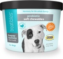 Treatibles Happy Tummy Probiotic voor honden Zachte kauwtabletten, 5.3 oz - Digestieve ondersteuning, immuunsysteem, Gut Health