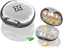 Travel Pill Organizer, Portable Pillen Box, Moisture Proof Pillen Case, Dagelijkse Kleine Pillen Container om Vitaminen Visolie te houden, voor Pocket of Purse Pillen Box Decoratieve Metaal Geneeskunde Organisator