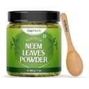 Pure Neem Leaves Poeder Natuurlijke oplossing voor pumple-free Clear Skin & Silky Hair, ideaal voor gezichtspakketten, haarverzorging en pigmenten ondersteuning met houten lepel 