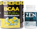 Nutrologie Zen Natural Magnesium Supplement (30 porties) & Nutrologie BCAA Natuurlijke, plantaardige BCAA poeder, limonade smaak (30 porties)