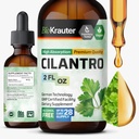 BIO KRAUTER Cilantro Supplement - Rijke bron van antioxidanten - Natural Cleansing & Detox Cilantro Tinctuur - Vegan, Alcohol Free Drops 2 Fl. Oz.