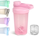 D.Y.A 16oz Shaker Bottle, Leak Proof Sport Shaker Cups voor Proteïne Shakes, Shaker Bottle voor voortraining en reizen te gaan, BPA Gratis & Easy Clean Proteine Shaker Bottle, Pink