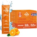 MyHy Liquid Hydration Packets, Electrolyte Drink Mix voor volwassenen & Kids Hydration Support, Dehydration Relief for Travel, Yearth, Fitness, Bachelor & Bachelorette Party Orange, 50 Count