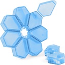 7-in-1 Travel Pill Organizer Set bevat 7 kleine pil Box componenten die kunnen worden samengevoegd in een ronde grote pil Box, elke kleine pil kast component kan afzonderlijk worden gebruikt (1Pack Blue)
