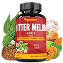 Organic Bitter Melon Extract Capsules - 60 Pills 2 Month - Combined Neem, Fenugreek, Curcumin, Garlic & Papaya