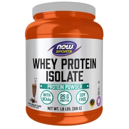 NU Foods Sports Nutrition, Wei Protein Isolaat, 25 g met BCAA's, Romig Chocoladepoeder, 1,8-pond