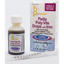 Pedia Poly-Vite druppels met ijzer 1 2/3 fl Ounce vloeibaar