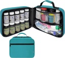 Grote gewatteerde pil Flessen Organisator, Medicine Bag, Case, Vervoerder voor Medicijnen, Vitaminen, en Medische Supplies - Reis Geneeskunde Organisator en Home Storage Med Bag - Turquoise (Zonder slot