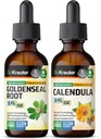BIO KRAUTER Goldenseal Tinctuur 2 Fl. Oz. & Calendula Tinctuur 2 Fl. Oz.