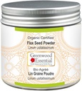Greenwood Essential Pure Flax Seed Powder (Linum usitatissimum) Organic Certified 100gm (3.5 oz)