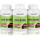 NaturalSlim Stress Defender Supplement, Daily Stress Support & Cortisol Balance Formula with Vitamin B5 Pantothenic Acid and L Tyrosine, Sleep Routine & Metabolism Support, 180 Vegetable Capsules 3pk