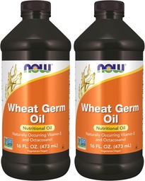 NOW Supplementen, Tarwekiemolie met essentiële vetzuren (EFA's), Voedingsolie, 16-Ounce (verpakking van 2)
