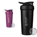 BlenderBattle 24-Ounce Roestvrij stalen Shaker Cups met Wire Whisk, Plum en Black