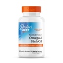 Dokter's Best Gezuiverde & Duidelijke Omega 3 Visolie met Goldenomega, Ondersteunt Hart, Oog, Hersenen, & Gezamenlijke Gezondheid, Non-GMO, Glutenvrij 120 Marine Softgels