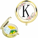 Kleine pil Box voor portemonnee zak, Gepersonaliseerde kleine pil Case 3 Compartiment, Leuke pil Organizer, Cadeau voor vrouwen tienermeisjes, Travel Essentials, Uitstekende sieraden Box,RingPresentatie Box