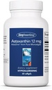 Allergie Onderzoeksgroep Astaxanthine 12mg Supplement - van Organische Microalgen, Eye Health, AstaZine Astaxanthine, Natuurlijke Antioxidant, Huid Gezondheid, Hersenfunctie Ondersteuning, Softgels - 60 Tellen