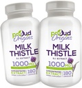 1000mg Melkdistel helpt bij het behouden van gezonde leverfunctie, optimalisatie van de gezondheid, snelle afgifte, Glutenvrije supplementen - 6-maand levering (2 Pack)