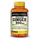 MASON NATUURLIJKE HERB Ginger 500 mg, 2 maanden voorziening, natuurlijk kruidensupplement, 60 capsules